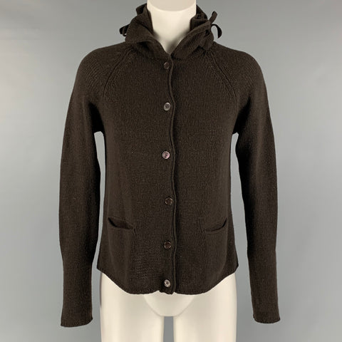 MARNI Size 4 Brown Wool & Cashmere Solid Cardigan