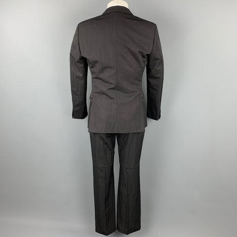 CALVIN KLEIN COLLECTION Size 36 Black Textured Wool / Polyamide Suit