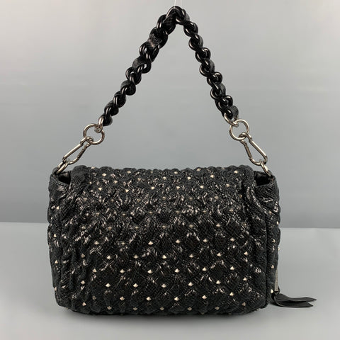 MARC JACOBS Black Quilted Leather Top Handle Handbag