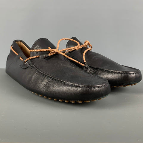 TOD'S Mocasines Drivers de cuero negro talla 10