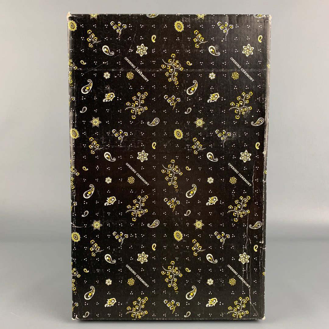 OPENING CEREMONY Size 11 Silver Metallic Leather Lace Up Boots