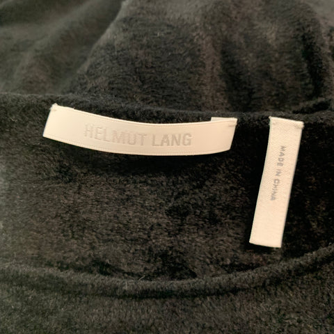 HELMUT LANG Taille S Haut décontracté à manches courtes en polyamide viscose noir