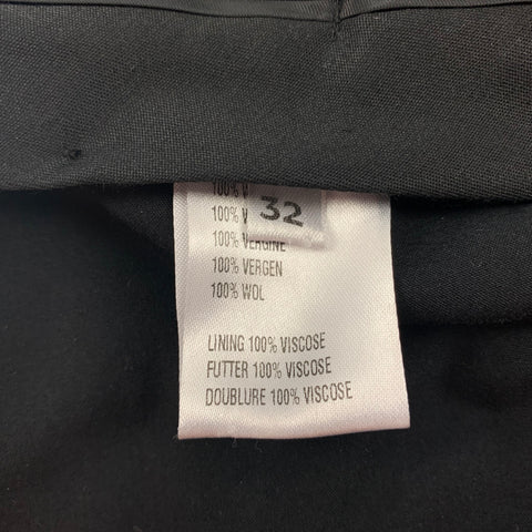 E. TAUTZ Size 32 Grey Charcoal Pattern Wool Zip Fly Dress Pants