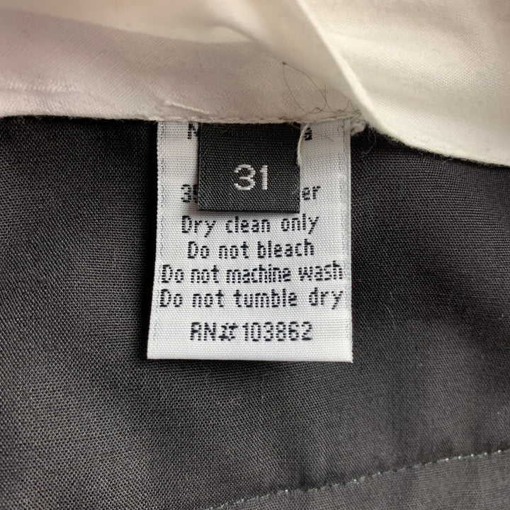 R. SCOTT FRENCH Size 31 Silver Metallic Wool / Polyester Zip Fly Dress Pants