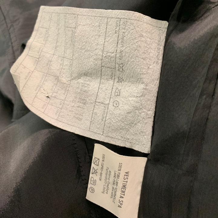 GIORGIO ARMANI Size 10 Black Wool Solid Asymmetrical Jacket  Blazer