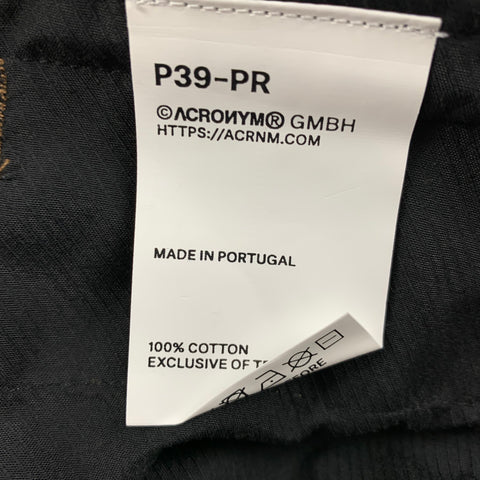 ACRONYM SS 22 Size L Coyote Cotton Zip Fly P39-PR Sweatpants