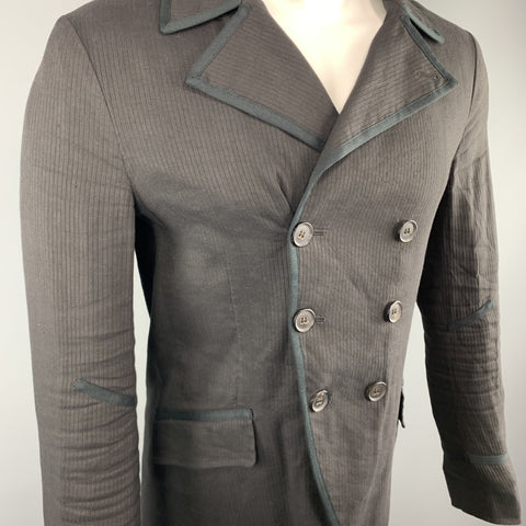 JOHN VARVATOS Taille 34 Veste à double boutonnage en mélange de viscose noire unie