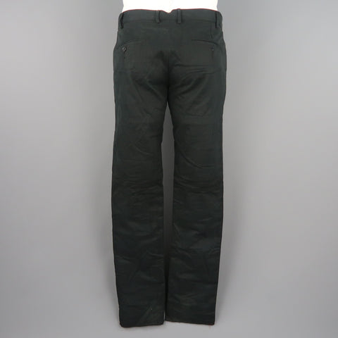 NICE COLLECTIVE Size 32 Black Solid Cotton Chino Pants