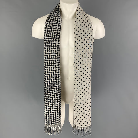 JOSEPH Bufanda de punto con estampado mixto blanco marino
