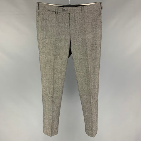 SUITSUPPLY Size 32 Black White Nailhead Wool Zip Fly Dress Pants