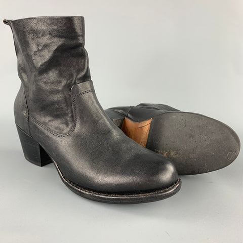 RAG &amp; BONE Talla 11 Botines Goodyear hechos a mano de cuero negro