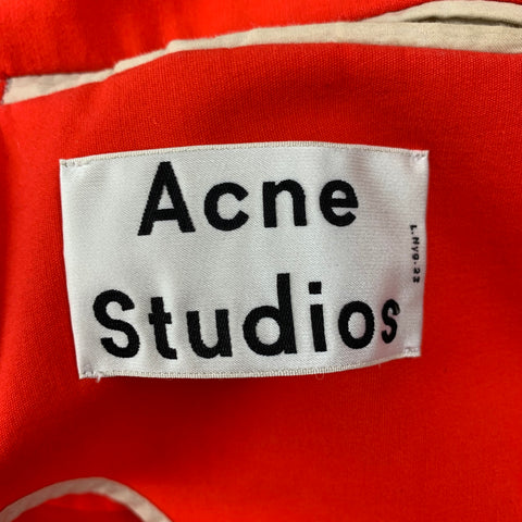 ACNE STUDIOS Size 44 Orange Cotton Notch Lapel Sport Coat