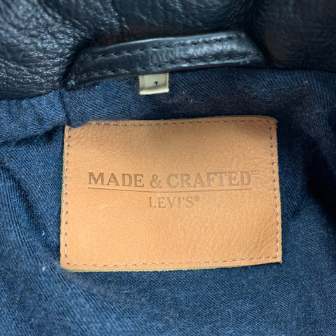 LEVI'S MADE & CRAFTED Size S Black Leather Biker Jacket