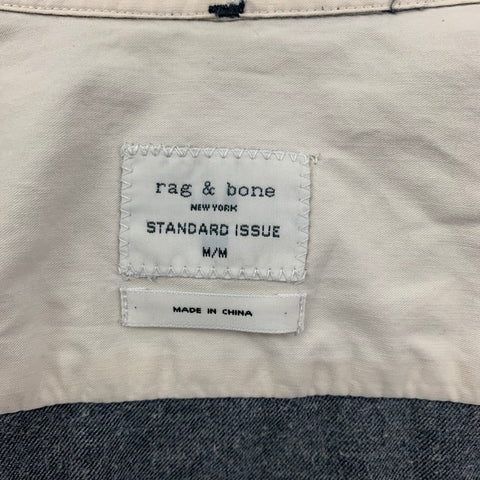 RAG & BONE Size M Grey Cotton Flanel Long Sleeve Shirt