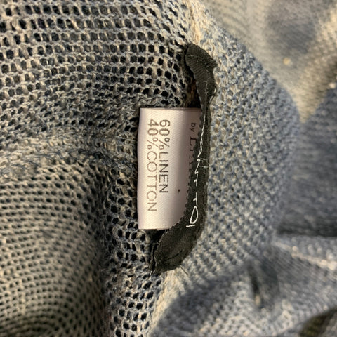 AVANT TOI Taille M Blazer à bouton unique en lin et coton gris marine