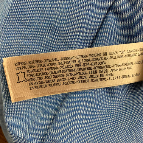 MASSIMO DUTTI Size M Tan Leather Jacket