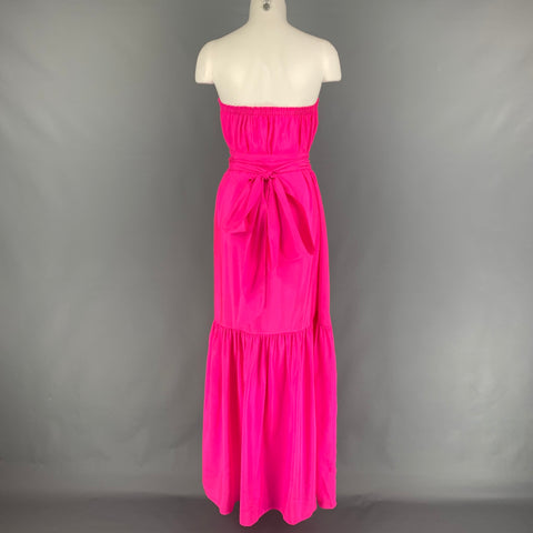 ANAAK Size S Pink Silk Belted Maxi Dress