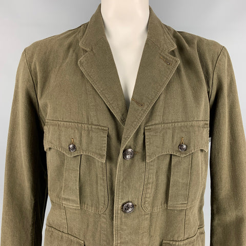 RRL by RALPH LAUREN Size XL Olive Cotton Jacket
