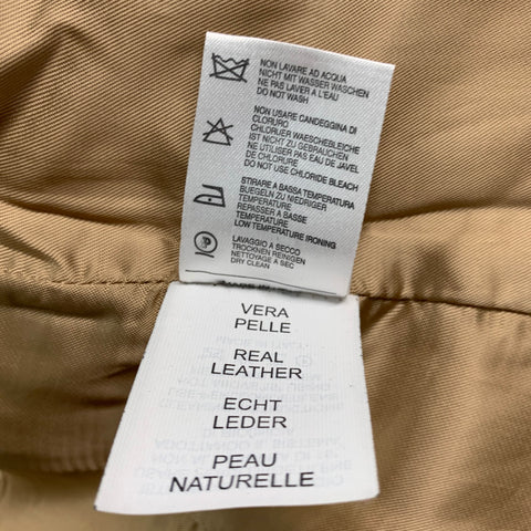 BLUMARINE Size 8 Gold Leather Metallic Lambskin Jacket