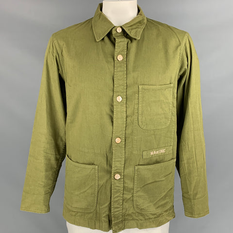 45rpm Size XL Olive Cotton Patch Pockets Marine Jacket