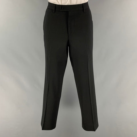 VERSACE COLLECTION Taille 38 Costume simple boutonnage en laine mélangée noire