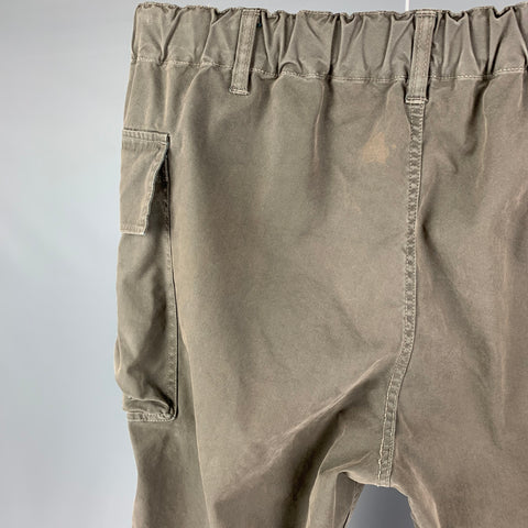 SAGE DE CRET Size L Green Olive Cotton Polyester Cargo Pants