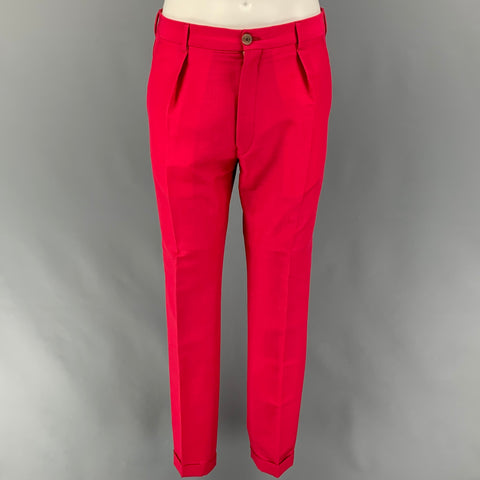 PAUL SMITH Size 38 Pink Mohair Wool Notch Lapel Suit
