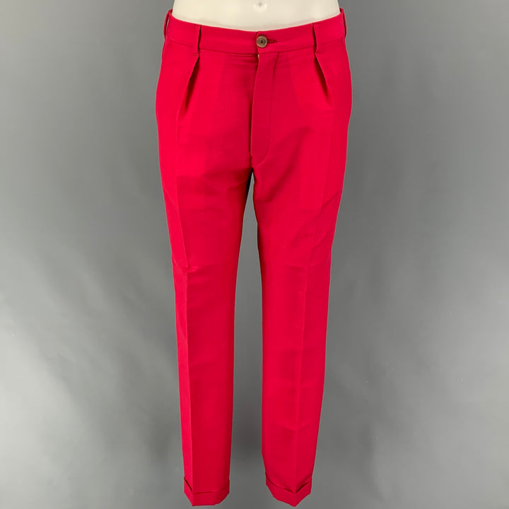 PAUL SMITH Taille 38 Costume à revers cranté en laine mohair rose