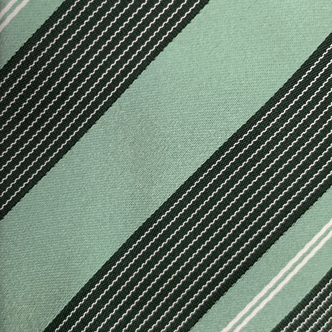 GIORGIO ARMANI Green &  Black Diagonal Stripe Silk Tie