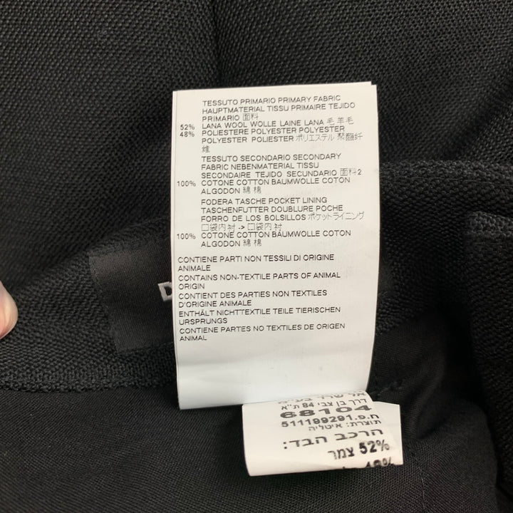 DSQUARED2 Size 28 Black Wool Blend Cropped Dress Pants