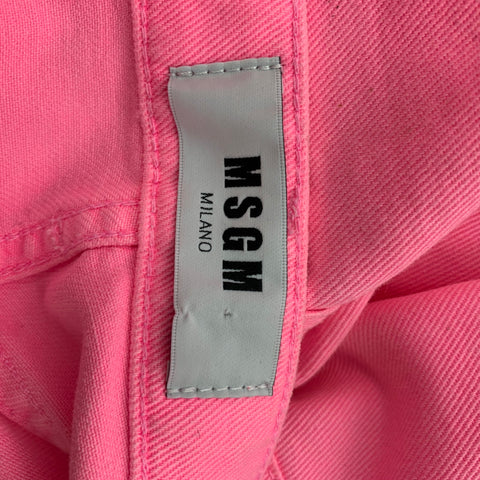 Vaqueros con dobladillo sin rematar de mezclilla rosa talla 2 de MSGM