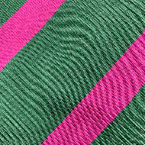BEN SILVER Stripe Green & Purple Silk Tie