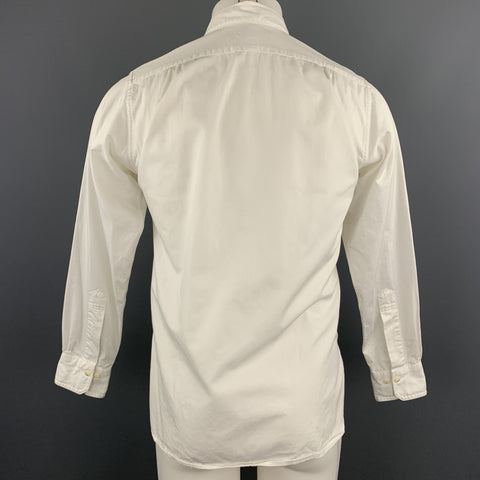 HAVER SACK Size S White Cotton Round Tab Collar Shirt
