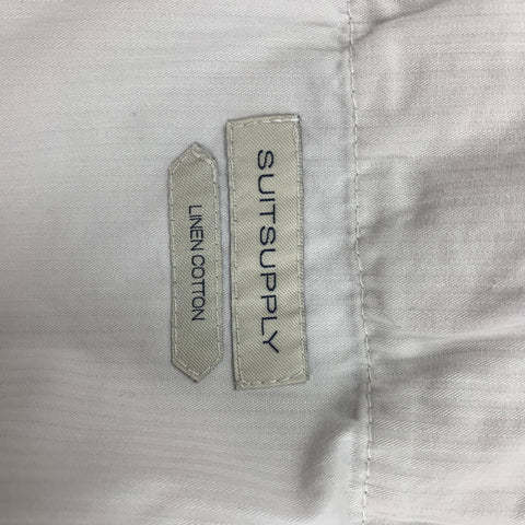 SUITSUPPLY Size 28 Oatmeal Linen Cotton Drawstring Shorts