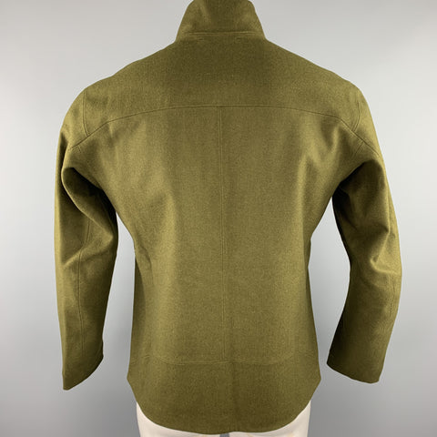 ARCTERYX Size M Olive Wool Zip Up High Collar Diplomat Jacket