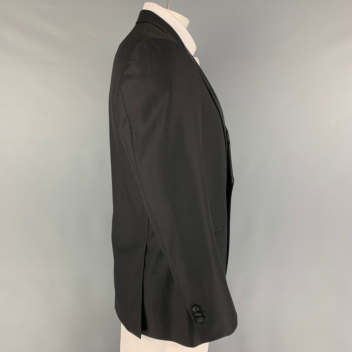 SUIT SUPPLY Size 44 Black Wool Tuxedo Sport Coat