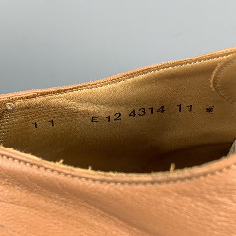 ROBERT CLERGERIE Size 11 Tan  Leather Lace Up See Through Sole Shoes