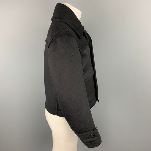 BURBERRY PRORSUM Size 38 Black Cashmere Blend Cropped Jacket
