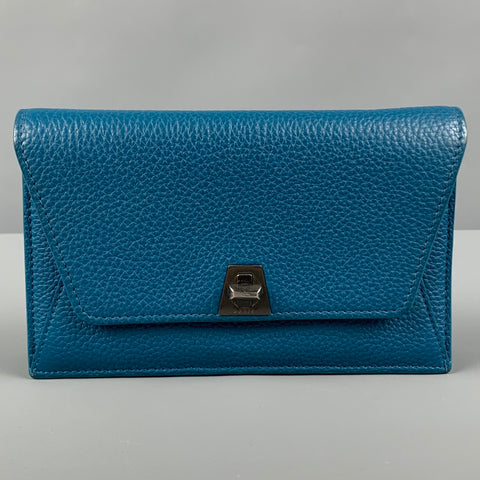 AKRIS Teal Anouk Lizard Embossed Wallet