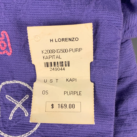 BERNHARD WILLHELM Mini bolso bordado crema morado