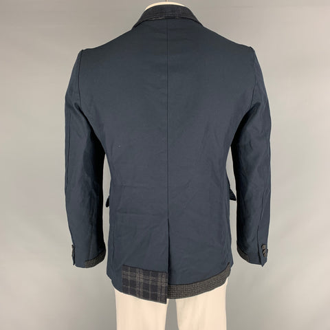 COMME des GARCONS HOMME Chest Size L Size L Navy Grey Mixed Fabrics Jacket