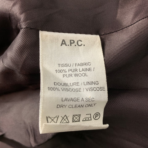 A.P.C. Size XS Brown Tweed Wool Notch Lapel Sport Coat