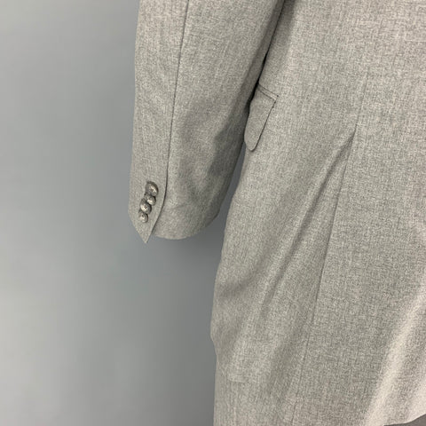 BURBERRY LONDON Size 42 Long Gray Wool Notch Lapel Suit