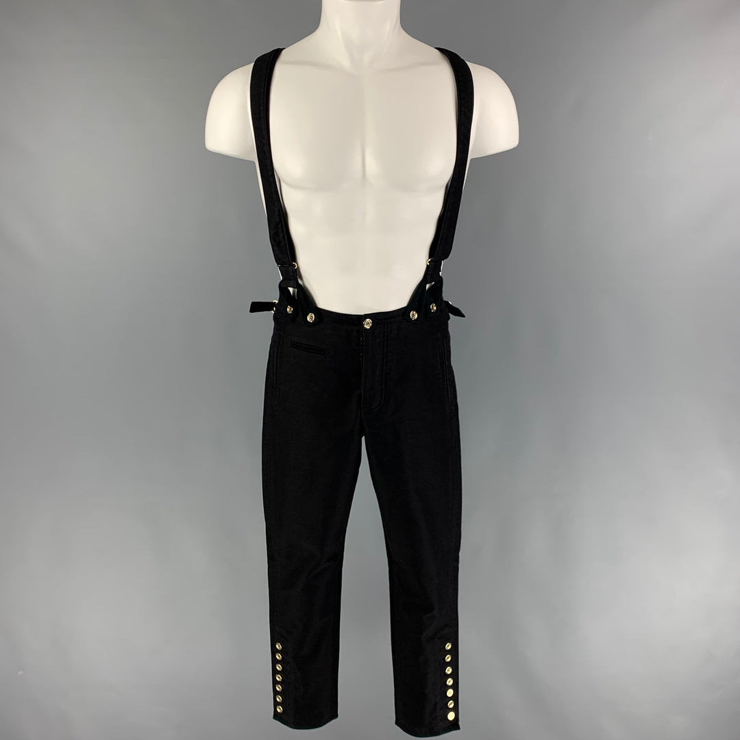 BALMAIN Size S Black Cotton Jodhpurs Casual Pants
