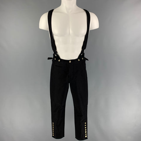 BALMAIN Size S Black Cotton Jodhpurs Casual Pants