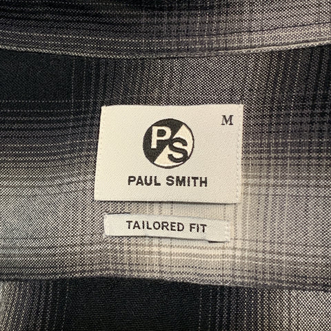 PS by PAUL SMITH Size M Red & Black Plaid Rayon Button Up Patch Pockets Contrast Back Long Sleeve Shirt