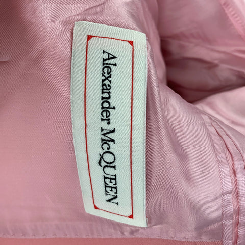 ALEXANDER MCQUEEN Size 38 Pink Wool Mohair Notch Lapel Suit