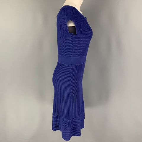 armani collezioni blue dress Armani Collezioni Navy Blue Jersey Draped Maxi Dress XS