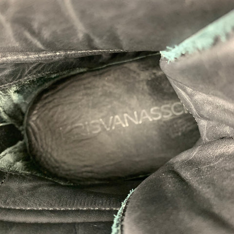 KRIS VAN ASSCHE Size 9 Black Solid Leather Boots