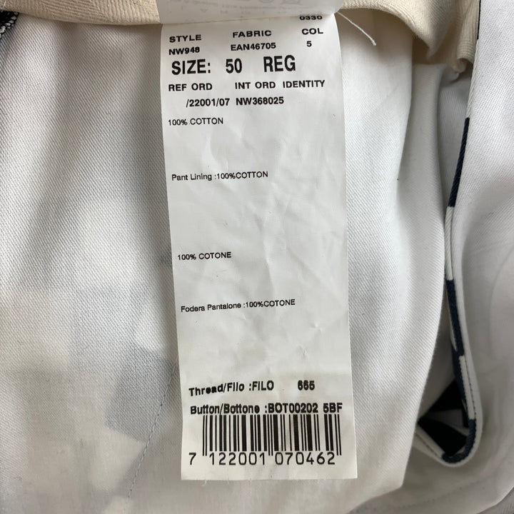 WOOSTER + LARDINI Size 34 Black & White Checkered Cotton Pleated Shorts